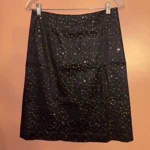 Trina Turk SZ 6 Black Gold Sequence Skirt